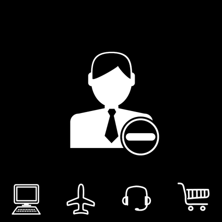 A remove contact vector icon.のイラスト素材