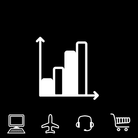 A graph vector icon.のイラスト素材
