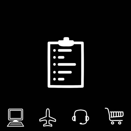 A clipboard vector icon.のイラスト素材