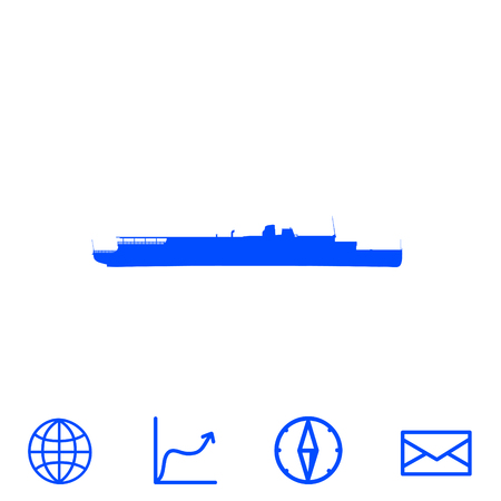 ship vector iconのイラスト素材