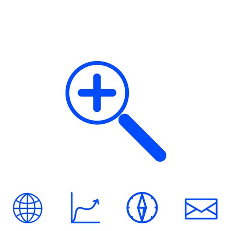zoom vector iconのイラスト素材