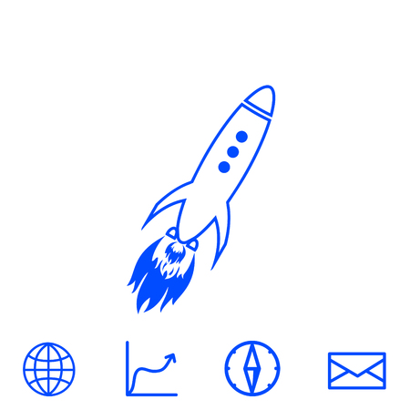 rocket vector iconのイラスト素材