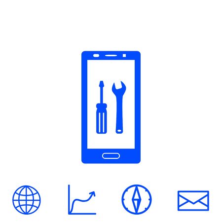 repair smartphone vector iconのイラスト素材