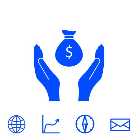 insurance money vector iconのイラスト素材
