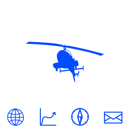 helicopter vector iconのイラスト素材