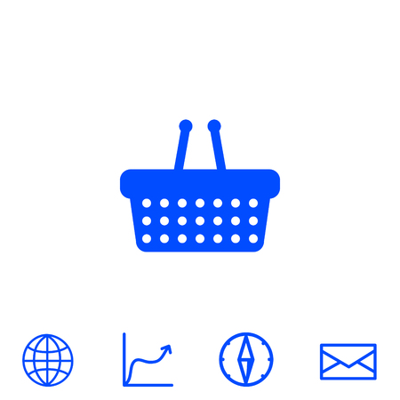shopping basket vector iconのイラスト素材
