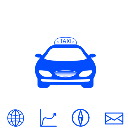 taxi vector iconのイラスト素材