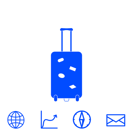 suitcase vector iconのイラスト素材