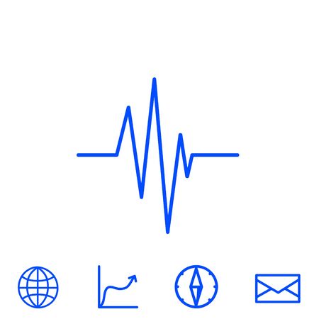 cardiogram vector iconのイラスト素材