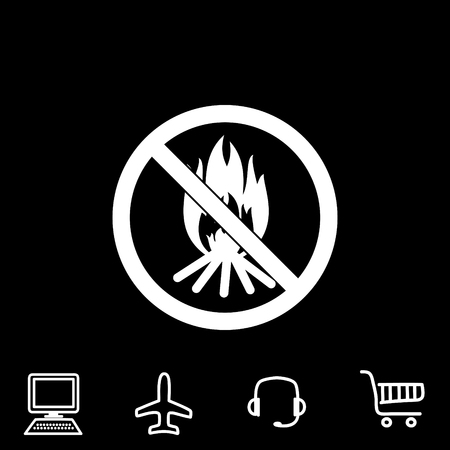 no bonfire vector iconのイラスト素材