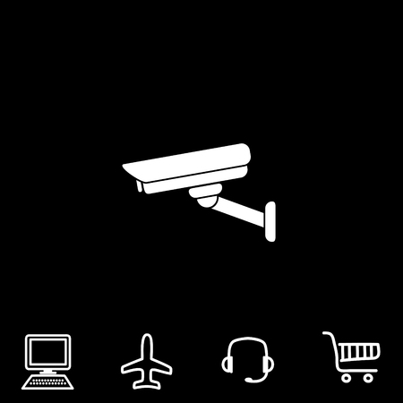 surveillance camera vector iconのイラスト素材