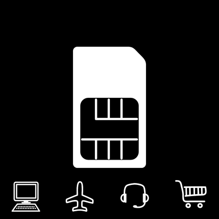 sim card vector iconのイラスト素材