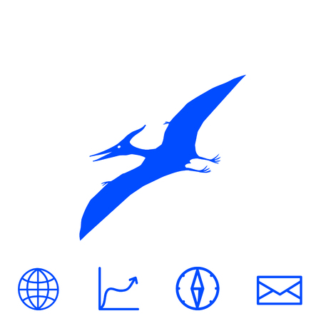 pterodactyl vector iconのイラスト素材