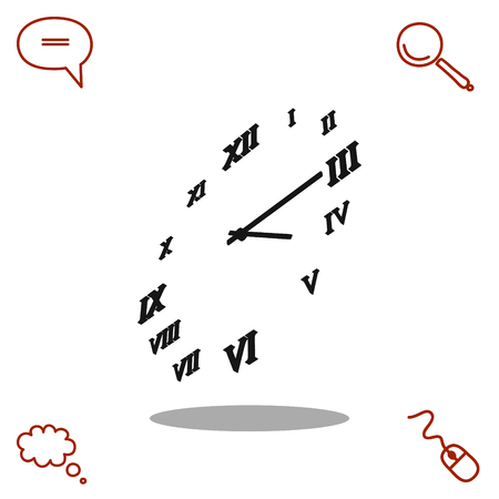 clock vector iconのイラスト素材