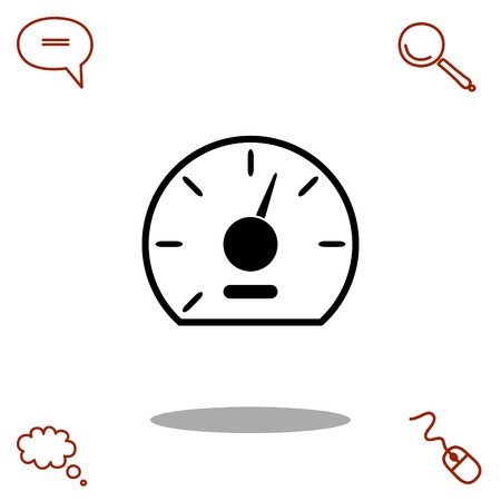 speedometer vector iconのイラスト素材