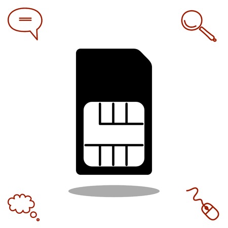 sim card vector iconのイラスト素材