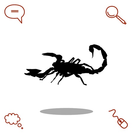 scorpion vector iconのイラスト素材