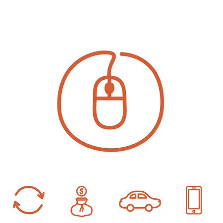 mouse vector iconのイラスト素材