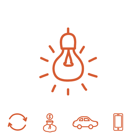 light bulb vector iconのイラスト素材