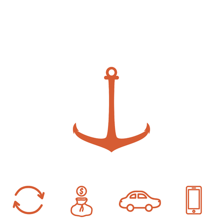 anchor vector iconのイラスト素材