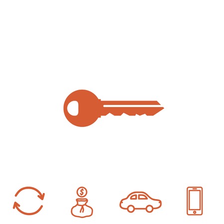 key vector iconのイラスト素材