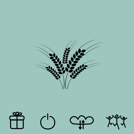wheat ears vector iconのイラスト素材