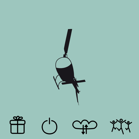 helicopter vector iconのイラスト素材
