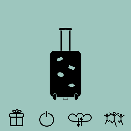 suitcase vector iconのイラスト素材