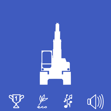 Excavator vector icon.のイラスト素材