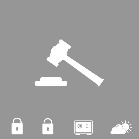 hammer judge vector iconのイラスト素材