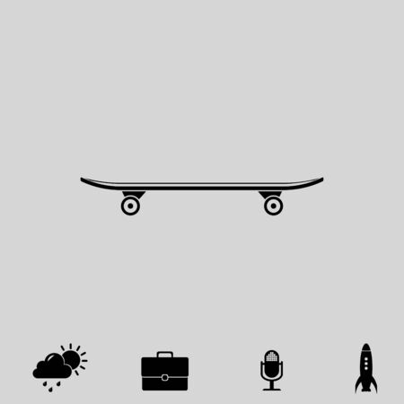 skateboard vector iconのイラスト素材