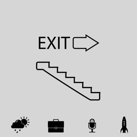 exit vector iconのイラスト素材