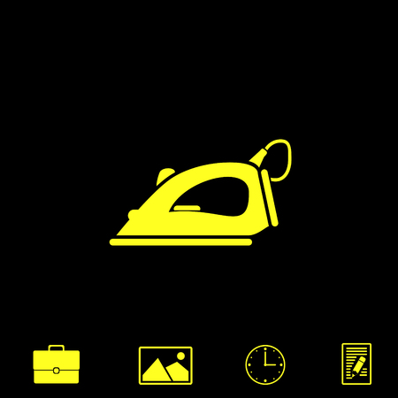 steam iron vector iconのイラスト素材