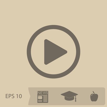play button vector iconのイラスト素材