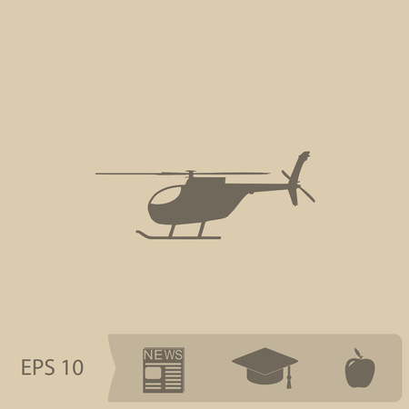 helicopter vector iconのイラスト素材