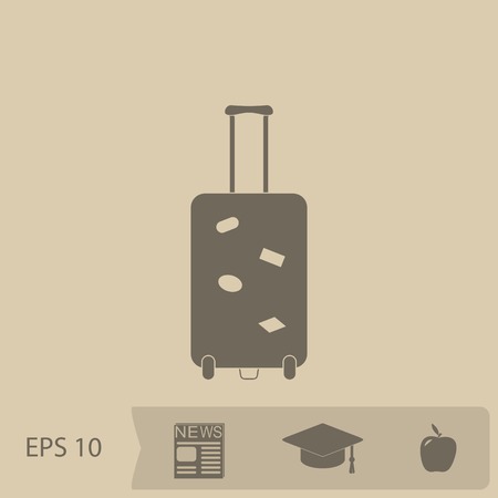 suitcase vector iconのイラスト素材