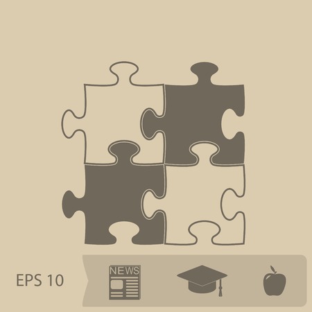 puzzle vector iconのイラスト素材
