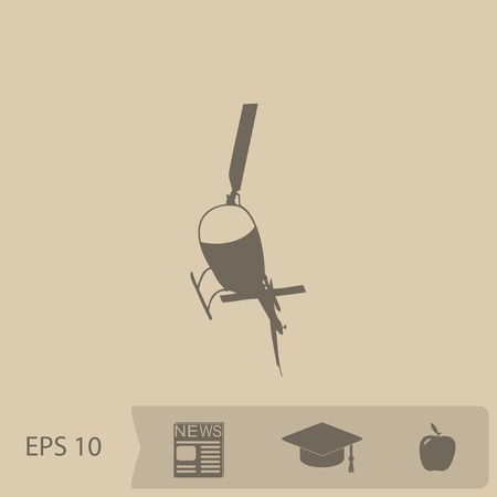 helicopter vector iconのイラスト素材