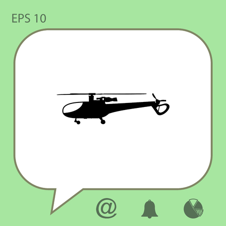 helicopter vector iconのイラスト素材
