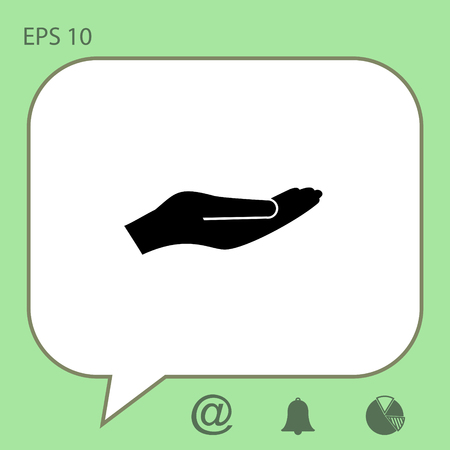 holding palm vector iconのイラスト素材