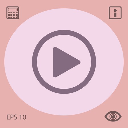 play button vector iconのイラスト素材