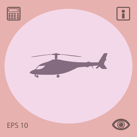 helicopter vector iconのイラスト素材