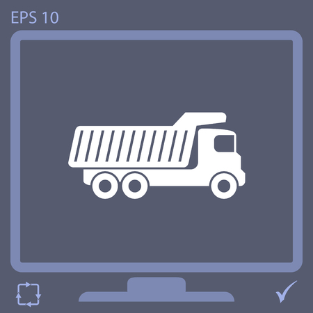 Dump truck vector iconのイラスト素材