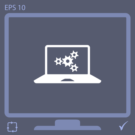 Adjustments of laptop vector iconのイラスト素材