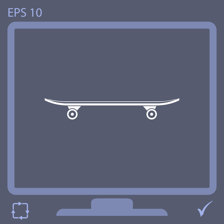 skateboard vector iconのイラスト素材