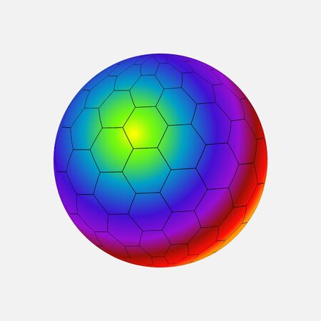 Abstract 3d ball. Color vector illustration.のイラスト素材