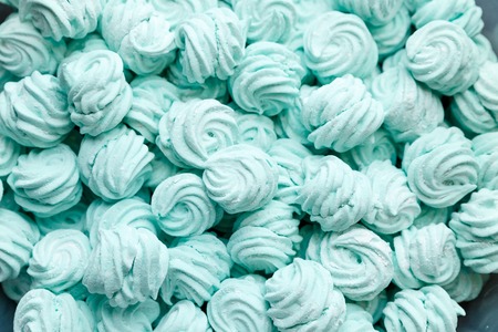 A photo of zephyr, zephyr, marshmallow, soft confectionery, candy, background.の写真素材