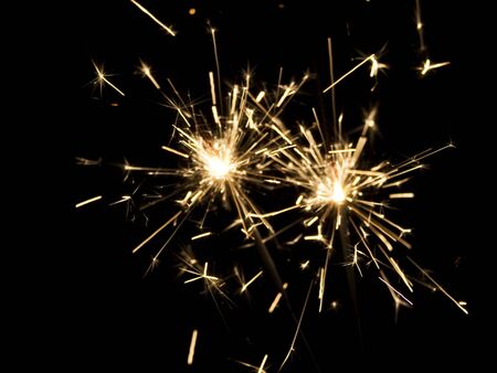 sparkles, black background 3の写真素材