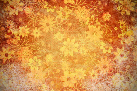 abstract vintage paper with flower motivesの写真素材