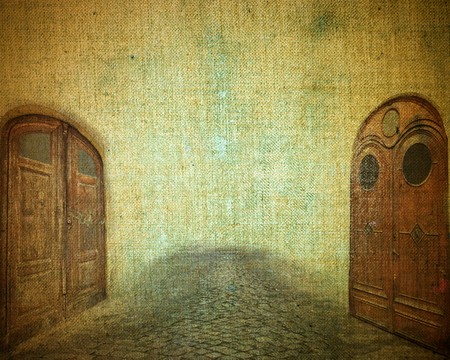 old vintage street viewの写真素材